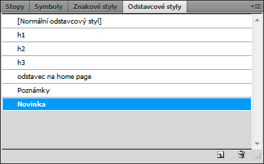 Odstavcové styly