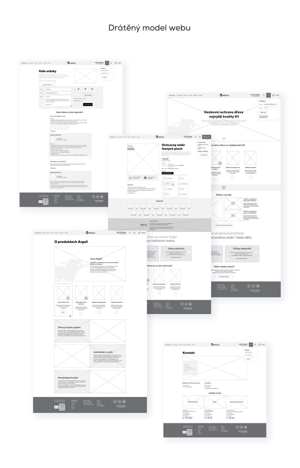 Argali - wireframe webu